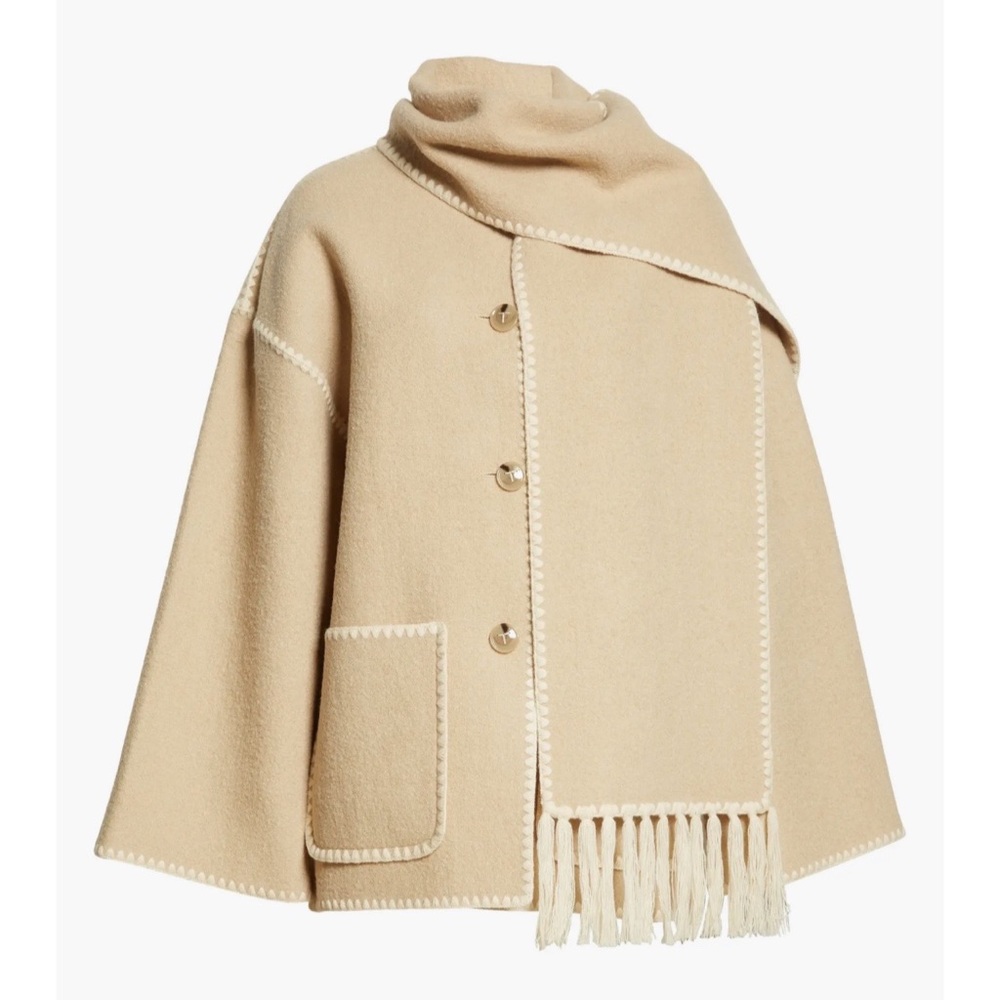 Brand new never worn without tags. XS Toteme scarf jacket in Beige.